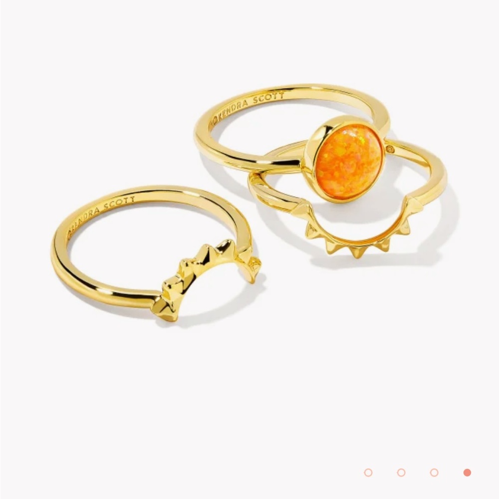 NWT Kendra Scott Sienna Sun Ring in Citrus Kyocera Opal